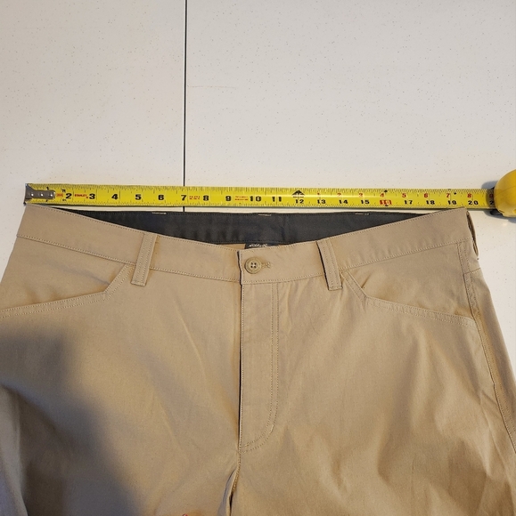 Eddie Bauer Mens Tech Pants Beige Tan Size 40x30 Hiking Outdoors UPF50 Active - Picture 11 of 12